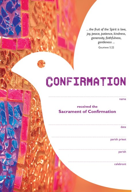 sacrament of confirmation certificate