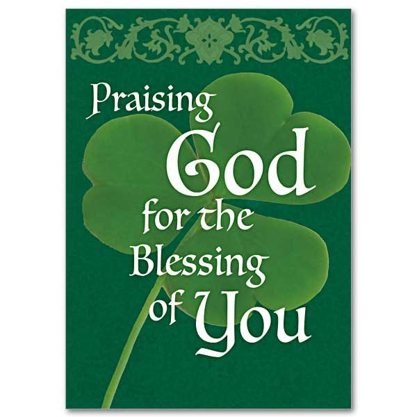 Praising God for the Blessing of You- Abbey Irish Thank You Card pack of 5