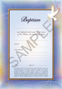Baptism Certificate Pack of 10 Broughton Publishing