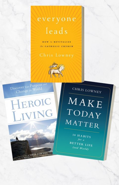 Chris Lowney 3 Book Pack: Everyone Leads, Make Today Matter, Heroic Living