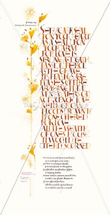 Set Me As A Seal Upon Your Heart Song of Solomon 8:6-7 Featured Print from the Saint Johns Bible