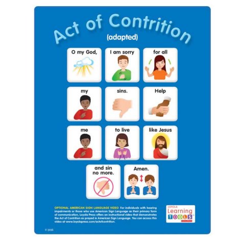 Act of Contrition Instructional Card pack of 25