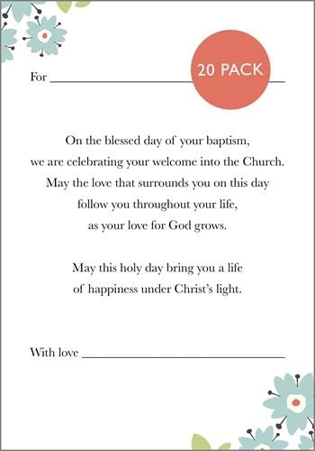 Baptism Card: Pack of 20