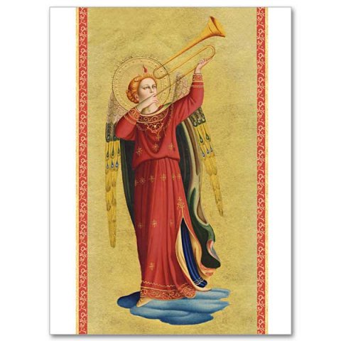 Renaissance Angel Christmas Spirit Card