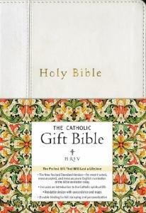 Catholic Gift Bible NRSV New Revised Standard Version White Imitation Leather
