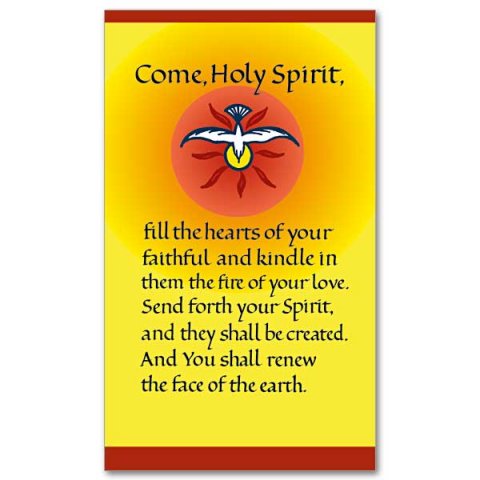Come Holy Spirit Holy Card pack 25