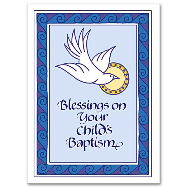 Blessings on Your Child's Baptism- Baptism Card pack of 10