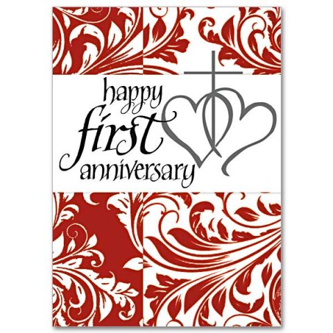 Happy First Anniversary- 1st Wedding Anniversary Card pack of 5