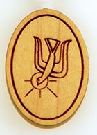 Holy Spirit / Dove Confirmation Round Wooden Pin