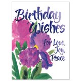 Birthday Wishes for Love, Joy, Peace- Birthday Card pack 10
