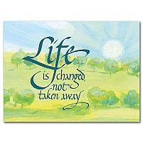 Life Is Changed Words of Comfort Sympathy Card pack of 10