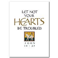 Let Not Your Hearts Be Troubled Light of Life Sympathy Card pack of 5