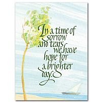 In a Time of Sorrow and Tears Words of Comfort Sympathy card Pack of 10