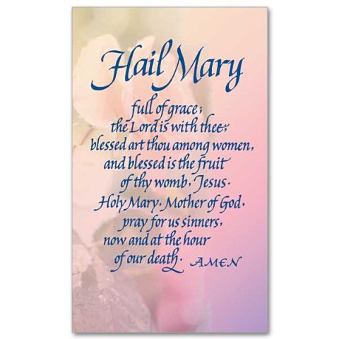 Hail Mary Prayer Card pack of 25