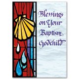 Blessings on Your Baptism, Godchild - Baptism card pack of 5
