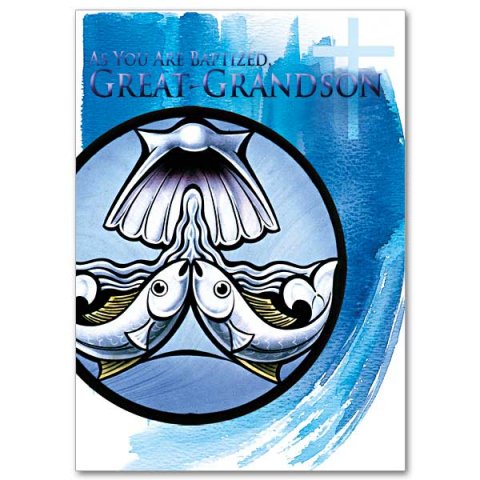 As You Are Baptized, Great-Grandson - Baptism card pack of 5