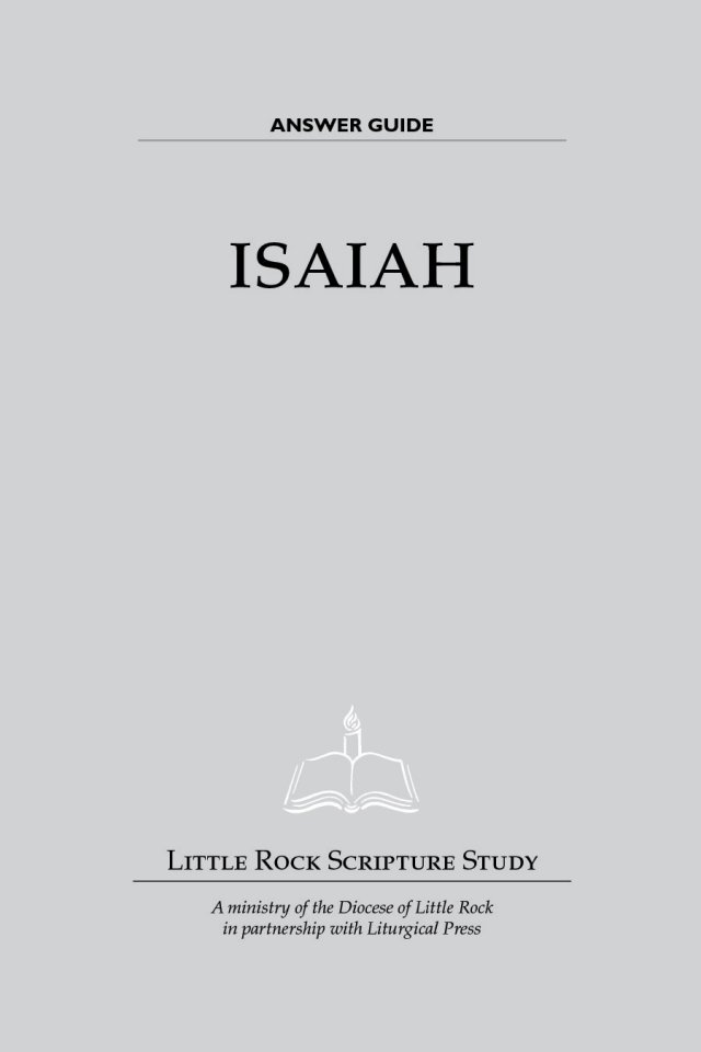 Isaiah Answer Guide 