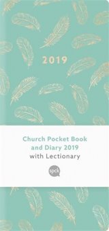 Church Pocket Book and Diary with Lectionary 2019 - teal feathers